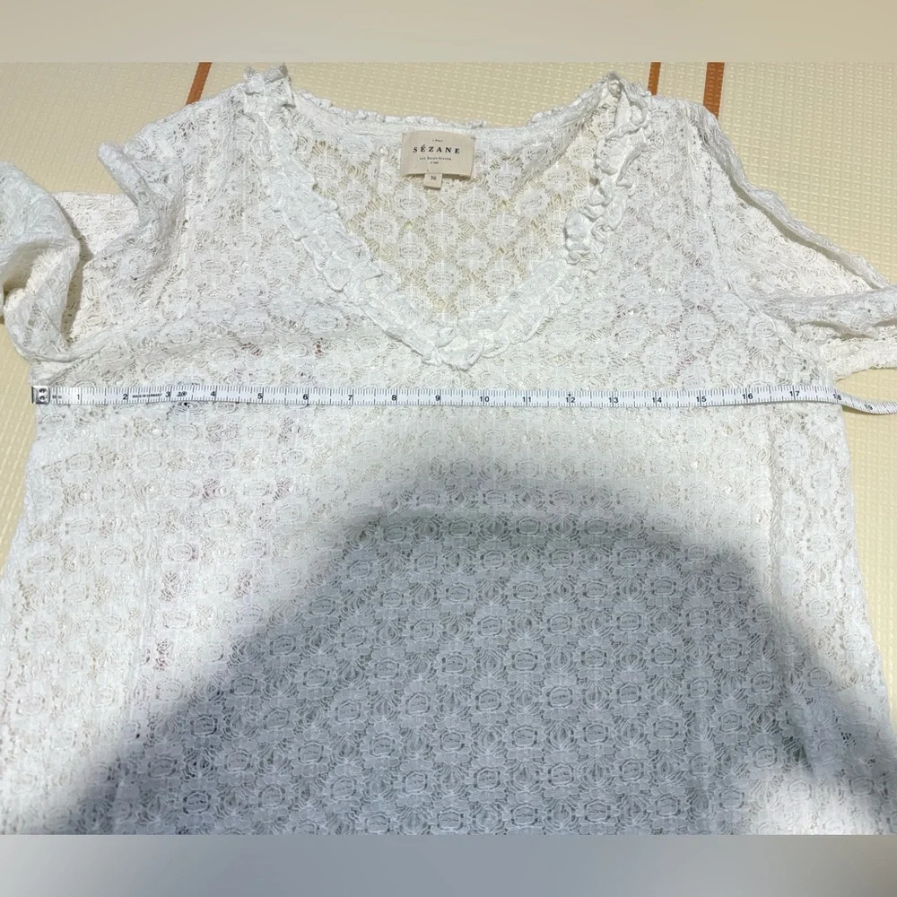 Sezane lace Leonora Blouse - Picture 8 of 10
